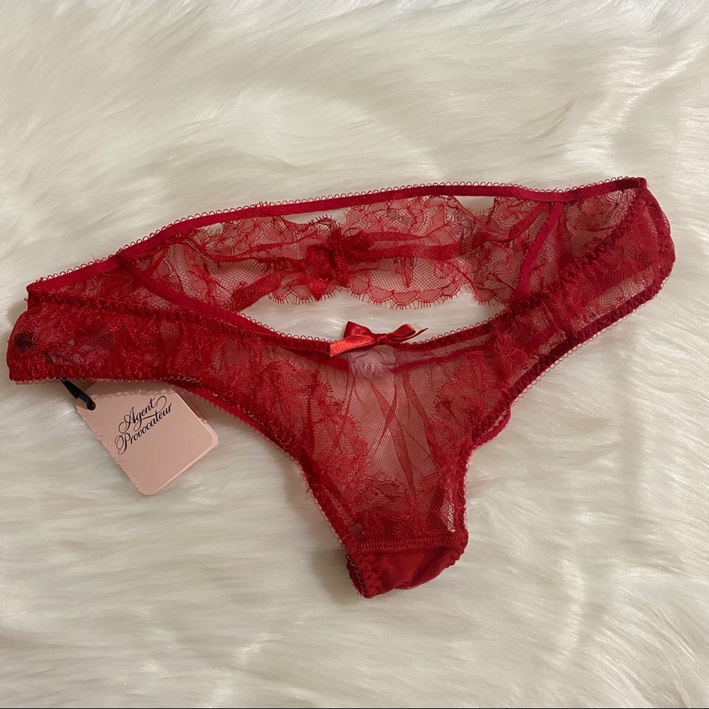 NWT Agent Provocateur Willa Red Brief - Picture 6 of 9